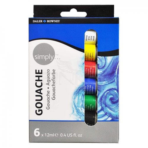 Daler Rowney Simply Guaj Boya Seti 6x12ml 126600006