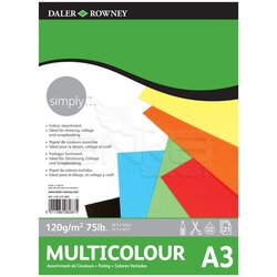 Daler Rowney - Daler Rowney Simply Multicolour Blok 120g 21 Yaprak (1)
