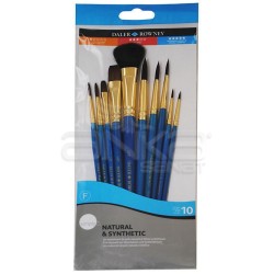 Daler Rowney - Daler Rowney Simply Natural Synthetic 10lu Fırça Seti 216 910 110 (1)