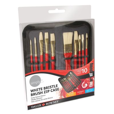 Daler Rowney Simply Oil White Bristle Fırça Seti Çantalı