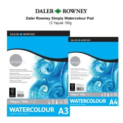 Daler Rowney - Daler Rowney Simply Watercolour Pad 12 Yaprak 190g