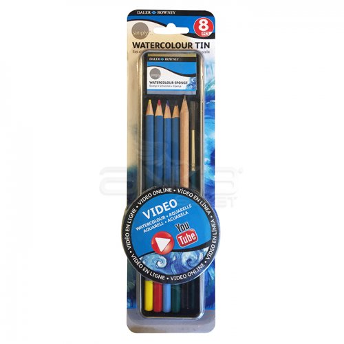 Daler Rowney Simply Watercolour Tin 8li Set