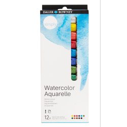 Daler Rowney - Daler Rowney Simply Watercolour Tüp Sulu Boya 12li Set 134500100 (1)