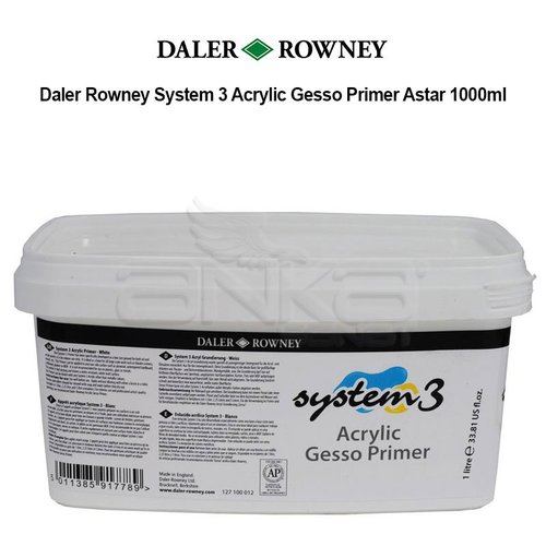 Daler Rowney System 3 Acrylic Gesso Primer Astar 1000ml