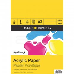 Daler Rowney - Daler Rowney System 3 Acrylic Paper 230g 20 Yaprak (1)