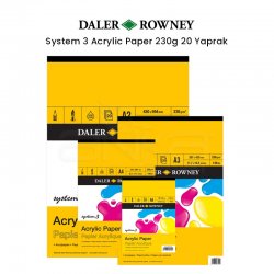 Daler Rowney - Daler Rowney System 3 Acrylic Paper 230g 20 Yaprak