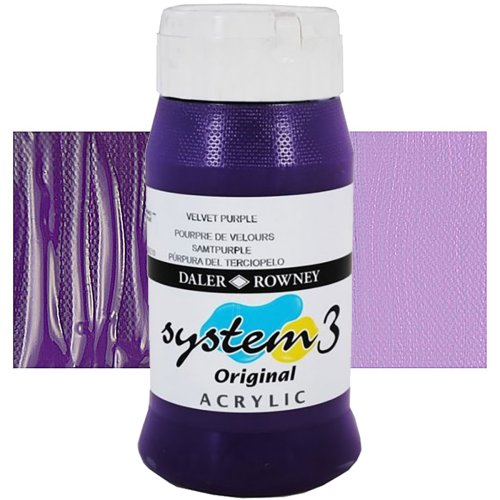 Daler Rowney System 3 Akrilik Boya 500ml 418 Velvet Purple - 418 Velvet Purple