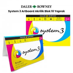 Daler Rowney System 3 Artboard Akrilik Blok 10 Yaprak - Thumbnail
