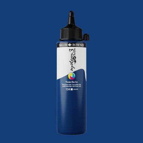 Daler Rowney System 3 Fluid Acrylic 250ml No:134 Prussion Blue H