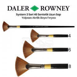 Daler Rowney System 3 Seri 46 Sentetik Uzun Sap Yelpaze Fırça - Thumbnail