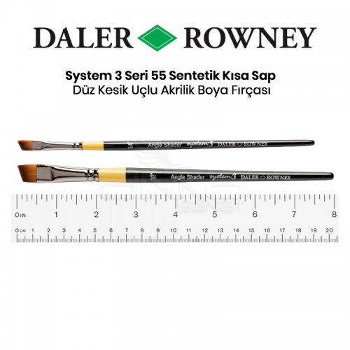 Daler Rowney System 3 Seri 57 Sentetik Gölgelendirici Fırça