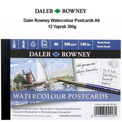 Daler Rowney - Daler Rowney Watercolour Postcards A6 12 Yaprak 300g