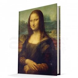 Deffter Çizgili Sert Kapak Defter da Vinci - Mona Lisa A5 96 Yaprak - Thumbnail