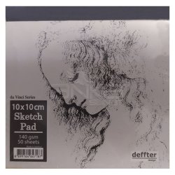 Deffter - Deffter da Vinci Seri Sketch Pad 140g 50 Yaprak 10x10cm