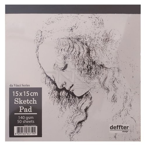 Deffter da Vinci Seri Sketch Pad 140g 50 Yaprak 15x15cm