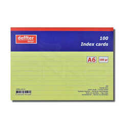 Deffter - Deffter Index Cards 100lü A6 Sarı 160g (1)