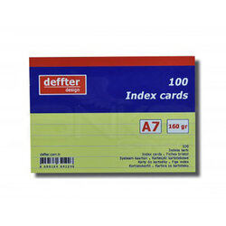 Deffter Index Cards 100lü A7 Sarı 160g - Thumbnail