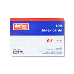 Deffter Index Cards 100lü A7 Beyaz 160g - Thumbnail
