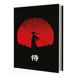 Deffter - Deffter Japanese Samuray Sert Kapak Çizgisiz Defter 14x20cm