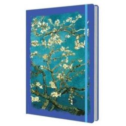 Deffter - Deffter Lastikli Defter A5 Çizgili Almond Blossom
