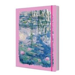 Deffter - Deffter Lastikli Defter A5 Çizgili Water Lilies