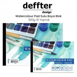 Deffter - Deffter Watercolour Pad Sulu Boya Blok 300g 15 Yaprak