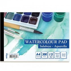 Deffter Watercolour Pad Sulu Boya Blok 300g 15 Yaprak - Thumbnail
