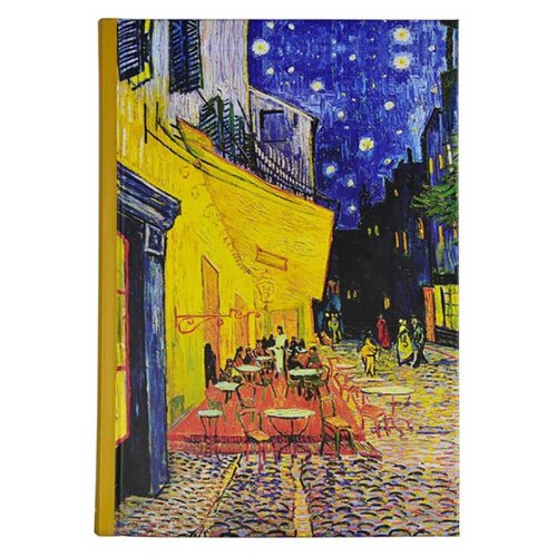 Deffter Sert Kapaklı Art Of Word Van Gogh Coffee Terrace 14x20cm 96 Sayfa Çizgili