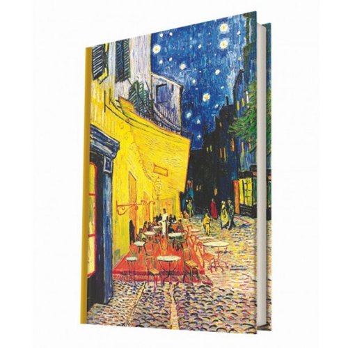 Deffter Sert Kapaklı Art Of Word Van Gogh Coffee Terrace 14x20cm 96 Sayfa Çizgili