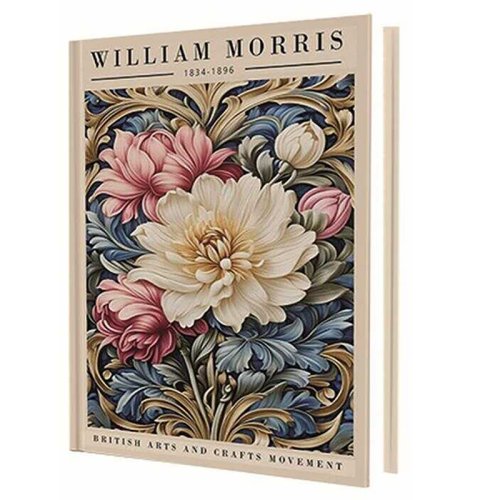 Deffter William Moris White Flover Sert Kapak Defter