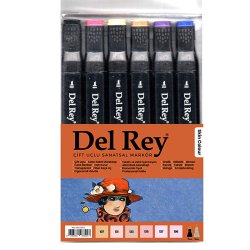 Del Rey Çift Taraflı Twin Marker Seti Ten (Skın) Renkleri MN-ASKT06/3 - Thumbnail
