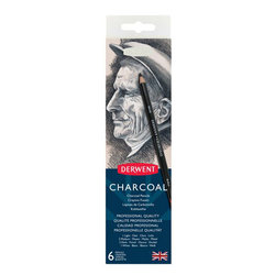 Derwent - Derwent Charcoal Pencils Füzen Kalem 6lı Set Metal Kutu (1)