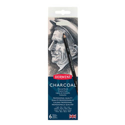 Derwent Charcoal Pencils Füzen Kalem 6lı Set Metal Kutu - Thumbnail