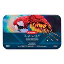 Derwent - Derwent Chromaflow Kuru Boya Kalem Seti Metal Kutu 100lü (1)