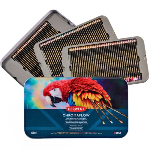 Derwent Chromaflow Kuru Boya Kalem Seti Metal Kutu 100lü