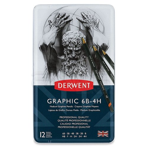 Derwent Graphic Dereceli Kalem 12li Medium Set