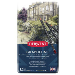 Derwent - Derwent Graphitint Sulandırılabilen Renkli Grafit Kalem 12li Set (1)