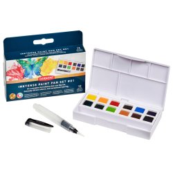 Derwent - Derwent Inktense Paint Pan Metalik Sulu Boya Set 1