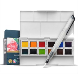 Derwent - Derwent Inktense Paint Pan Metalik Sulu Boya Set 1 (1)