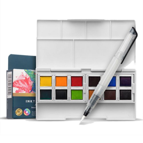 Derwent Inktense Paint Pan Metalik Sulu Boya Set 1