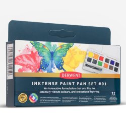 Derwent Inktense Paint Pan Metalik Sulu Boya Set 1 - Thumbnail