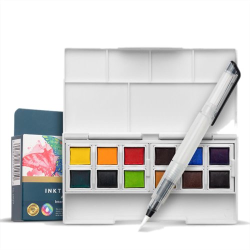 Derwent Inktense Paint Pan Metalik Sulu Boya Set 1