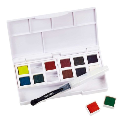 Derwent Inktense Paint Pan Metalik Sulu Boya Set 2