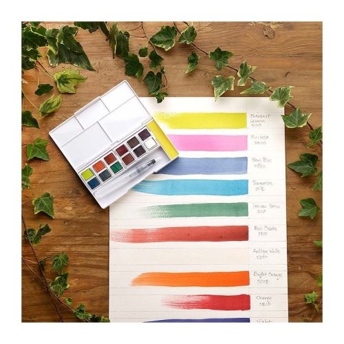 Derwent Inktense Paint Pan Metalik Sulu Boya Set 2