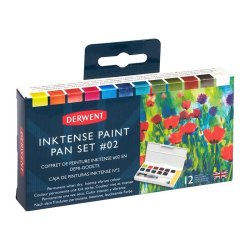 Derwent - Derwent Inktense Paint Pan Metalik Sulu Boya Set 2