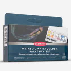 Derwent - Derwent Metalik Paint Pan Set Sulu Boya Seti (1)