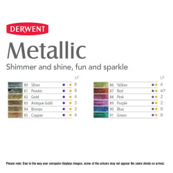 Derwent Metallic Pencil Sulu Boya Kalemi - Thumbnail