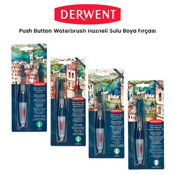 Derwent - Derwent Push Button Waterbrush Hazneli Sulu Boya Fırçası