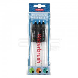 Derwent Waterbrush Su Hazneli Fiber Uçlu Fırça 3lü Set - Thumbnail