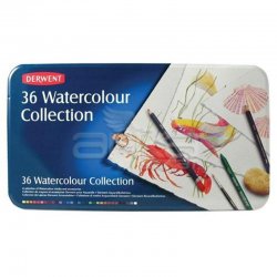 Derwent Watercolour Collection Sulu Boya Kalemi Koleksiyonu 36lı Teneke Kutu - Thumbnail